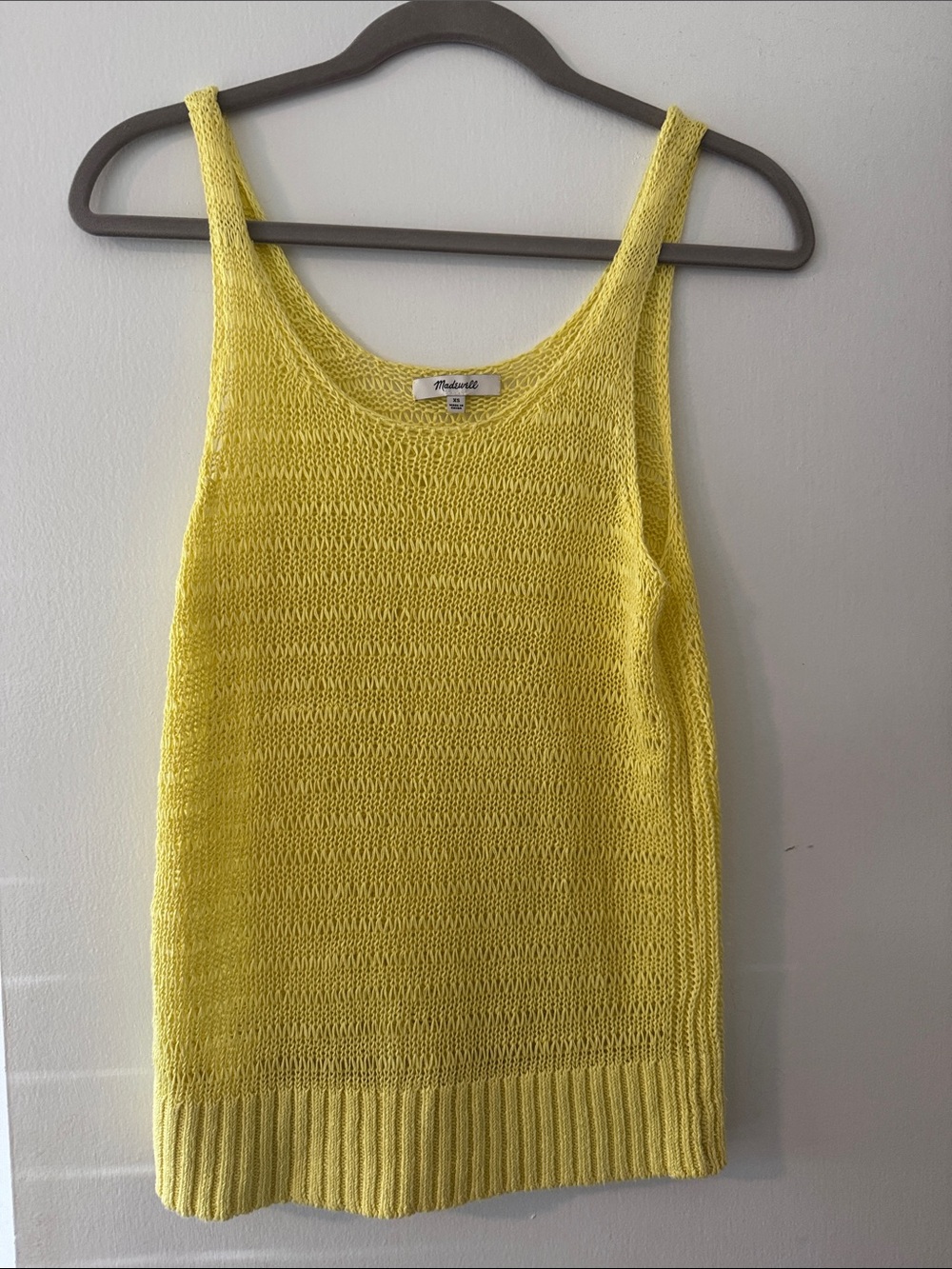Madewell Bright Yellow Knit Sleeveless Tank
